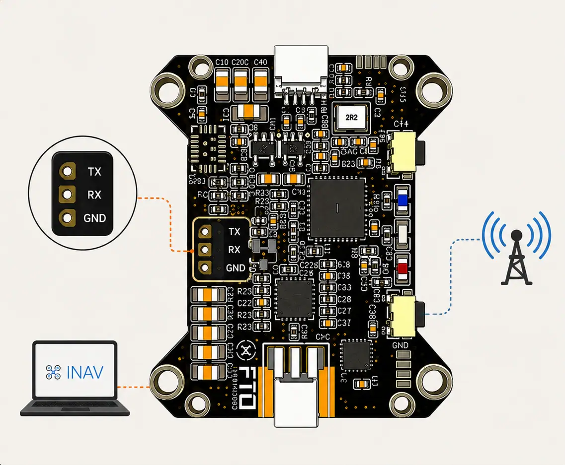 FTD ANALOG VTX MK 1 - INAV UART Support